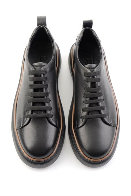 Siyah Hakiki Deri Erkek Sneaker E01811300503