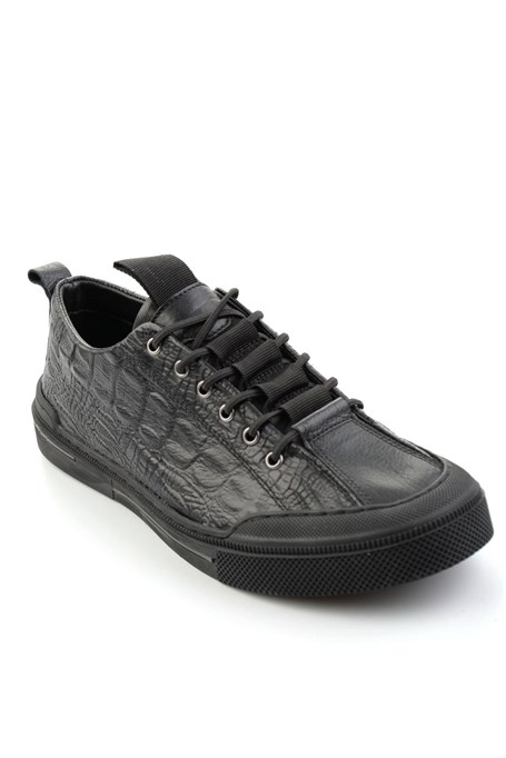 Siyah Hakiki Deri Erkek Sneaker E01900251044