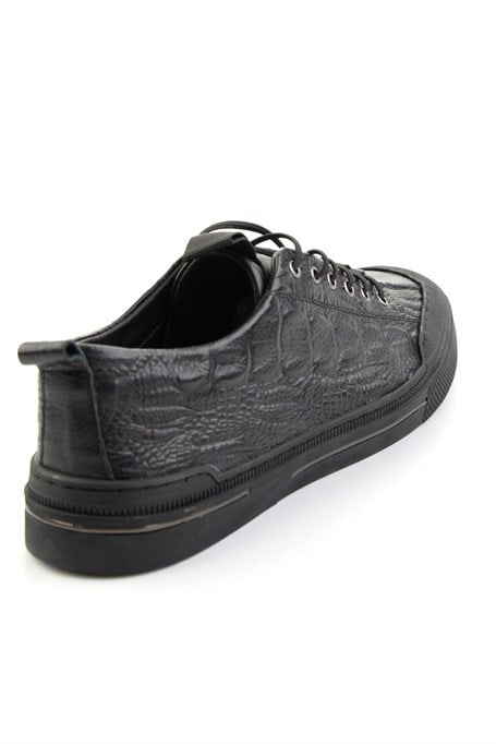 Siyah Hakiki Deri Erkek Sneaker E01900251044