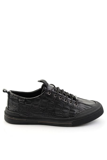 Siyah Hakiki Deri Erkek Sneaker E01900251044