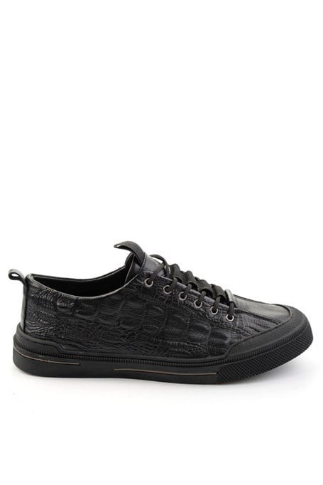 Siyah Hakiki Deri Erkek Sneaker E01900251044
