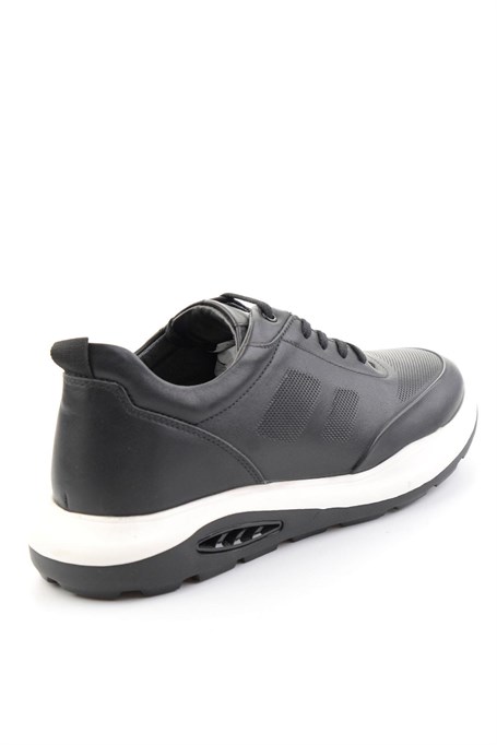 Siyah Hakiki Deri Erkek Sneaker E01958176343