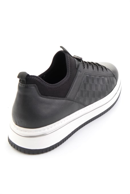 Siyah Hakiki Deri Erkek Sneaker E01958181643