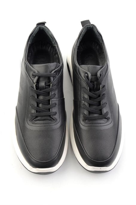 Siyah Hakiki Deri Erkek Sneaker E01958176343