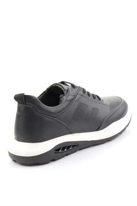 Siyah Hakiki Deri Erkek Sneaker E01958176343