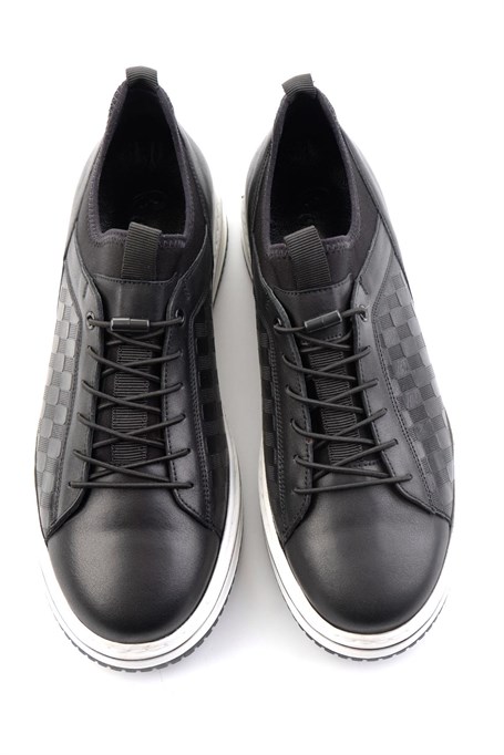 Siyah Hakiki Deri Erkek Sneaker E01958181643