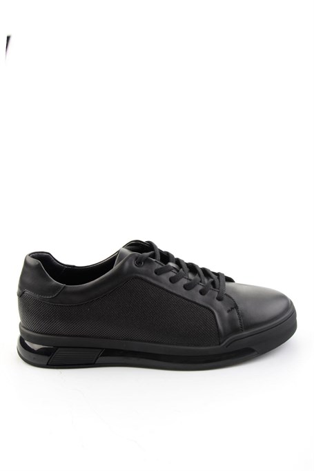 Siyah Hakiki Deri Erkek Sneaker E01958176643