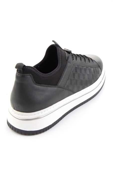 Siyah Hakiki Deri Erkek Sneaker E01958181643