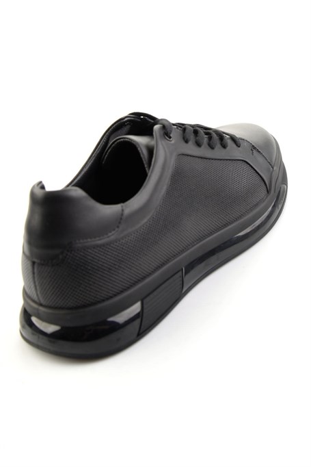 Siyah Hakiki Deri Erkek Sneaker E01958176643