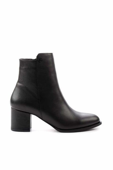 Siyah Hakiki Deri Kadın Bot & Bootie K02208020903