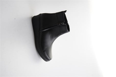 Siyah Hakiki Deri Kadın Bot & Bootie K02788222203