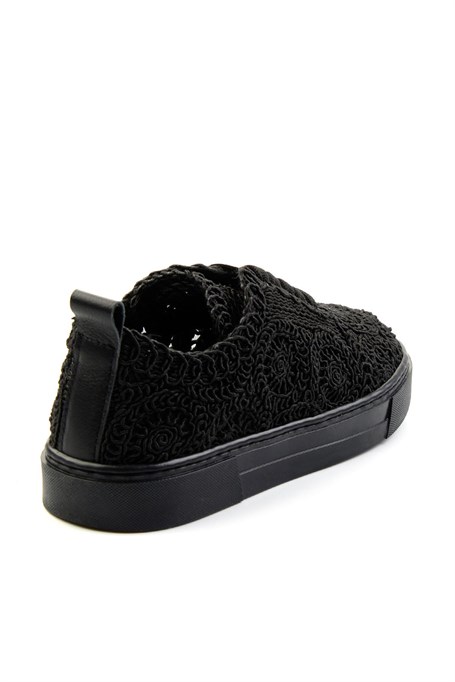 Siyah Hakiki Deri Kadın Sneaker K01331999916