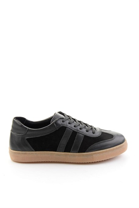 Siyah Hakiki Deri Kadın Sneaker K01649200303