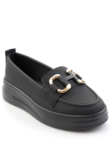 Siyah  Kadın Loafer Ayakkabı K01536194509