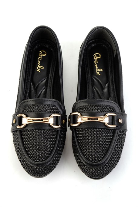Siyah  Kadın Loafer Ayakkabı K01688011109