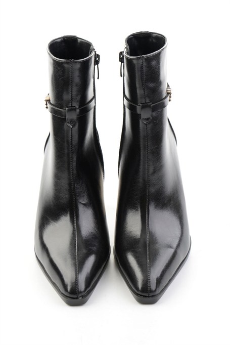 Siyah Kırışık  Kadın Bot & Bootie K02565022542