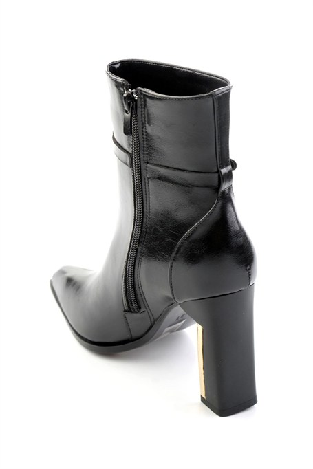 Siyah Kırışık  Kadın Bot & Bootie K02565022542