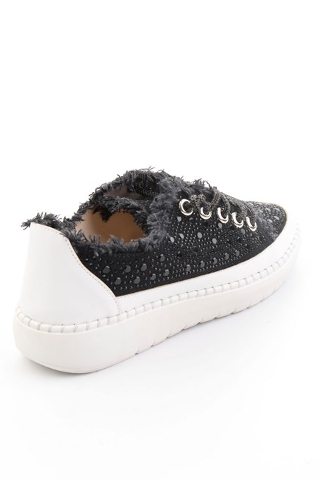 Siyah Kot  Kadın Sneaker K01309000318