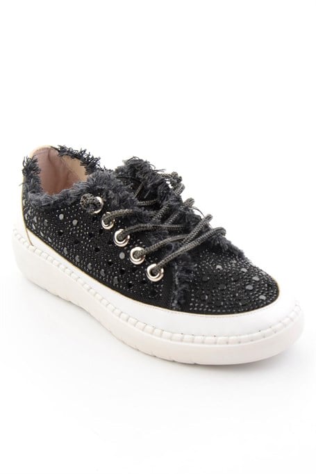 Siyah Kot  Kadın Sneaker K01309000318