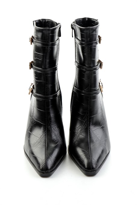 Siyah Kroko  Kadın Bot & Bootie K02565020011
