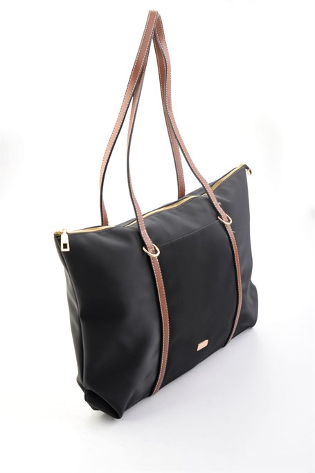 Siyah Kumaş  Kadın Omuz Çantası C06960223304