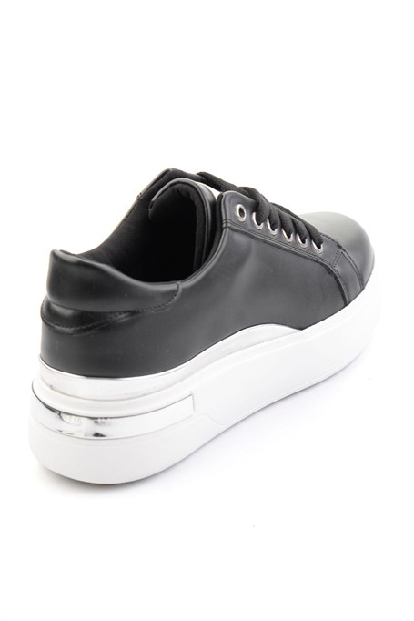 Siyah Lame  Kadın Sneaker K01179001409