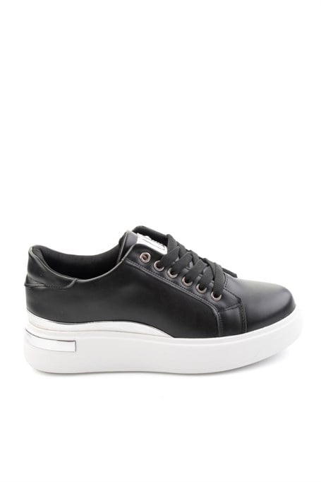 Siyah Lame  Kadın Sneaker K01179001409