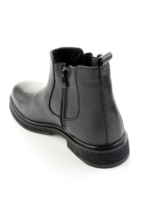 Siyah Napa Hakiki Deri Erkek Bot & Bootie E02811062443