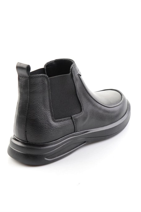 Siyah Napa Hakiki Deri Erkek Bot & Bootie E02396019543