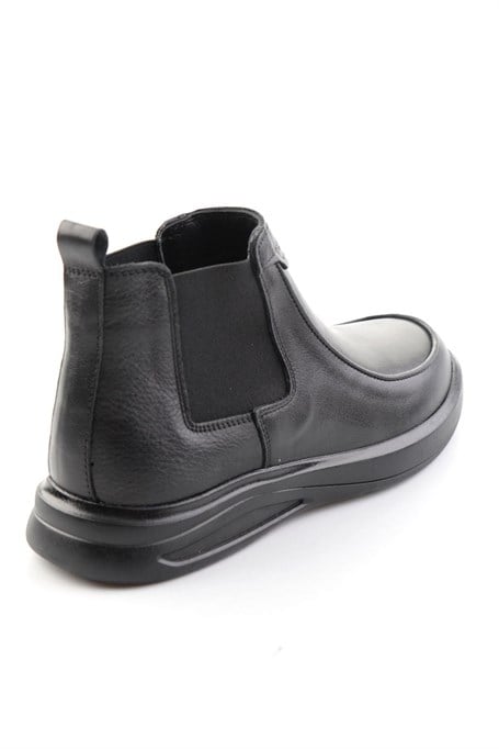 Siyah Napa Hakiki Deri Erkek Bot & Bootie E02396019543