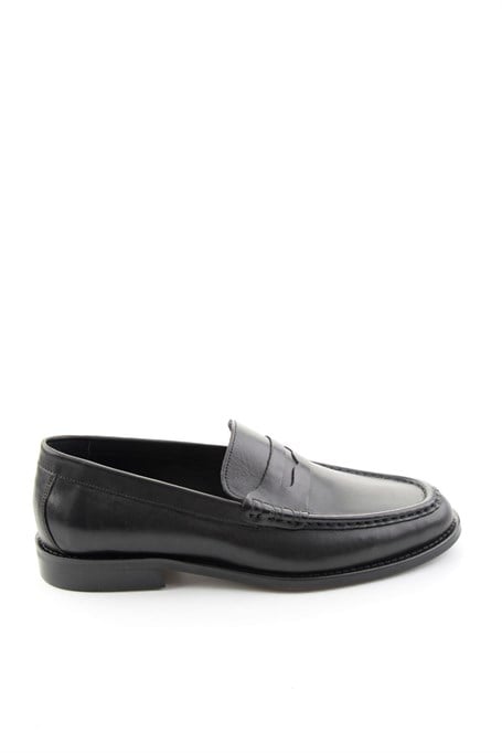 Siyah Napa Hakiki Deri Erkek Loafer Ayakkabı E01793281543