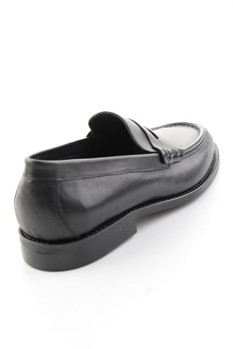 Siyah Napa Hakiki Deri Erkek Loafer Ayakkabı E01793281543