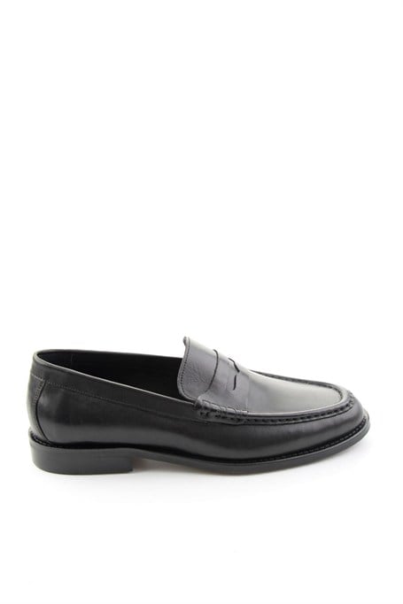 Siyah Napa Hakiki Deri Erkek Loafer Ayakkabı E01793281543