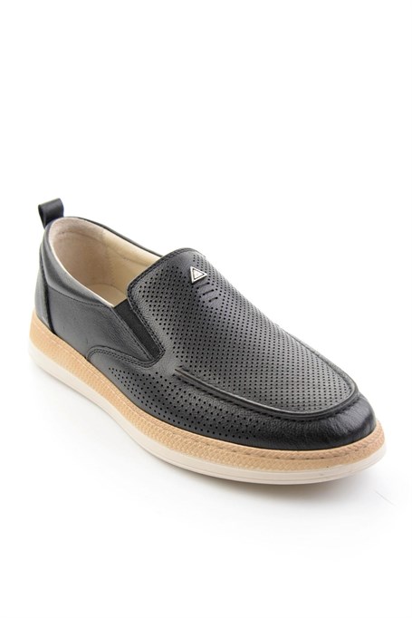 Siyah Napa Hakiki Deri Erkek Loafer Ayakkabı E01438039243