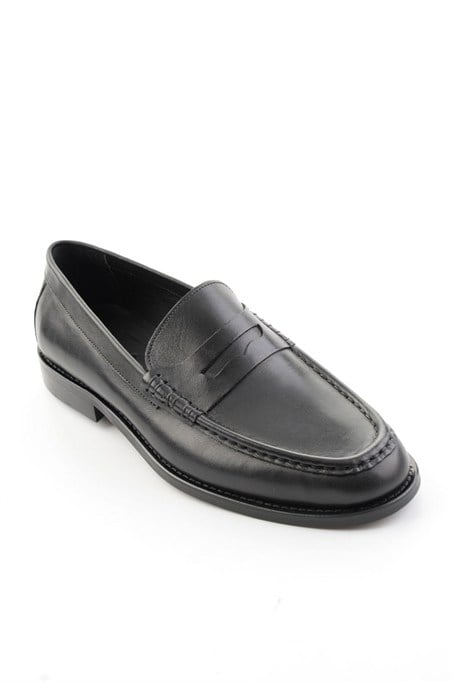 Siyah Napa Hakiki Deri Erkek Loafer Ayakkabı E01793281543