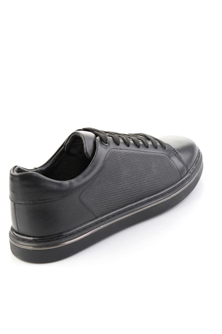 Siyah Napa Hakiki Deri Erkek Sneaker E01807203043