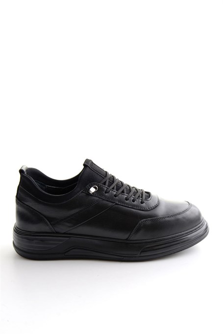 Siyah Napa Hakiki Deri Erkek Sneaker E01080205543