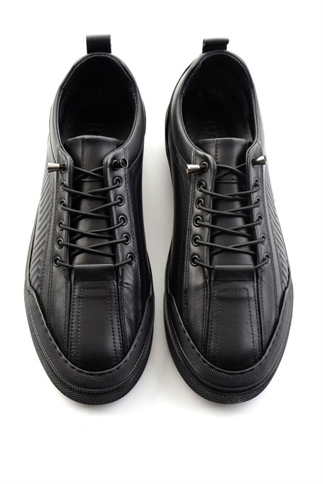 Siyah Napa Hakiki Deri Erkek Sneaker E01438096043