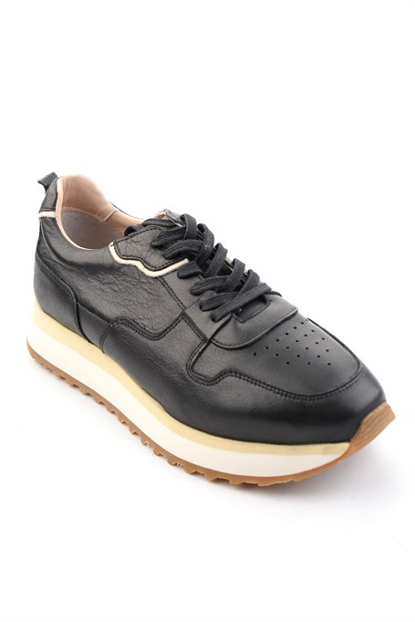 Siyah Napa Hakiki Deri Erkek Sneaker E01730651043