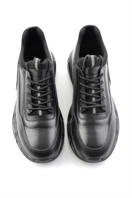 Siyah Napa Hakiki Deri Erkek Sneaker E01811906543