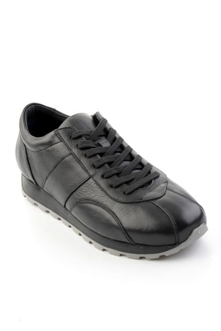 Siyah Napa Hakiki Deri Erkek Sneaker E01589612143
