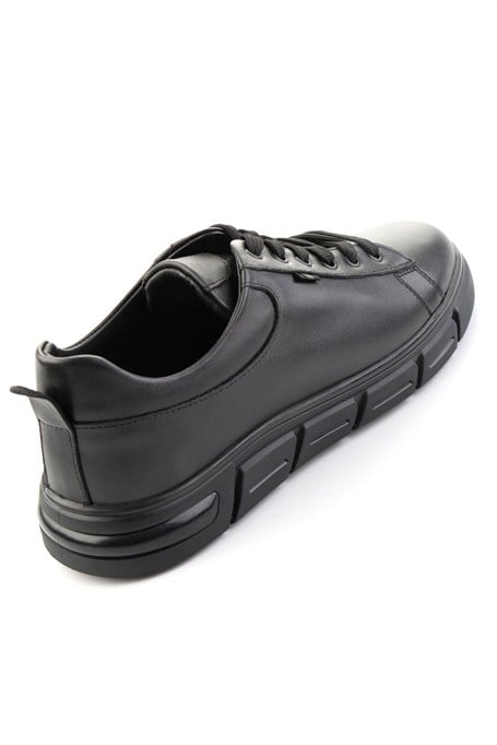 Siyah Napa Hakiki Deri Erkek Sneaker E01811004443