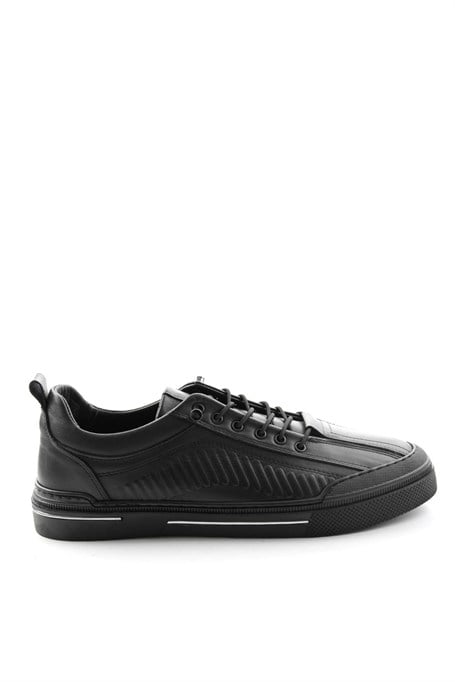 Siyah Napa Hakiki Deri Erkek Sneaker E01438096043