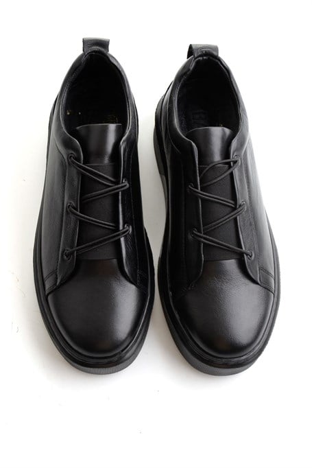 Siyah Napa Hakiki Deri Erkek Sneaker E01803413343