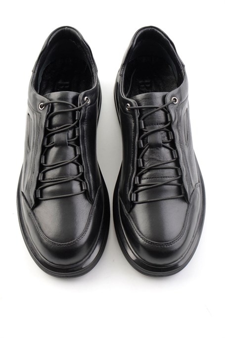 Siyah Napa Hakiki Deri Erkek Sneaker E01080065243