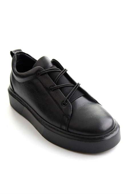 Siyah Napa Hakiki Deri Erkek Sneaker E01803413343