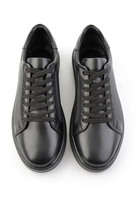 Siyah Napa Hakiki Deri Erkek Sneaker E01807203043