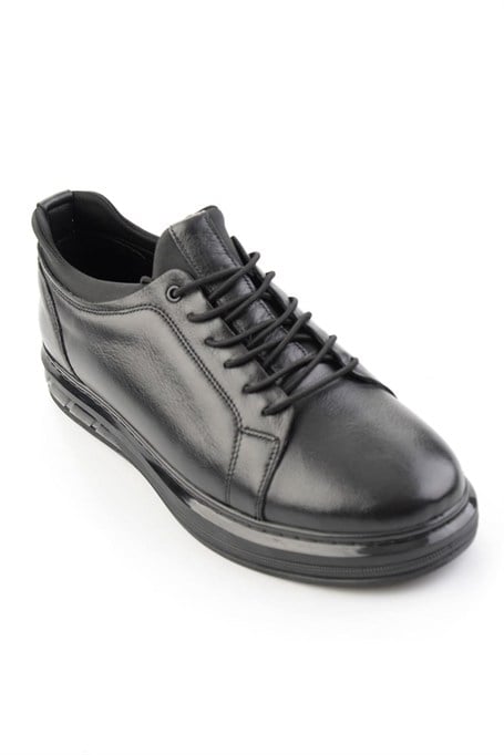 Siyah Napa Hakiki Deri Erkek Sneaker E01803050243
