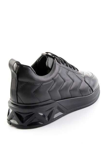Siyah Napa Hakiki Deri Erkek Sneaker E01774033343