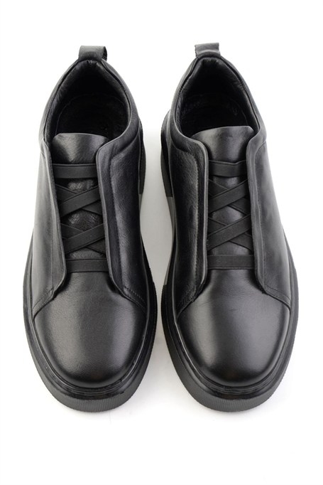 Siyah Napa Hakiki Deri Erkek Sneaker E01803450543
